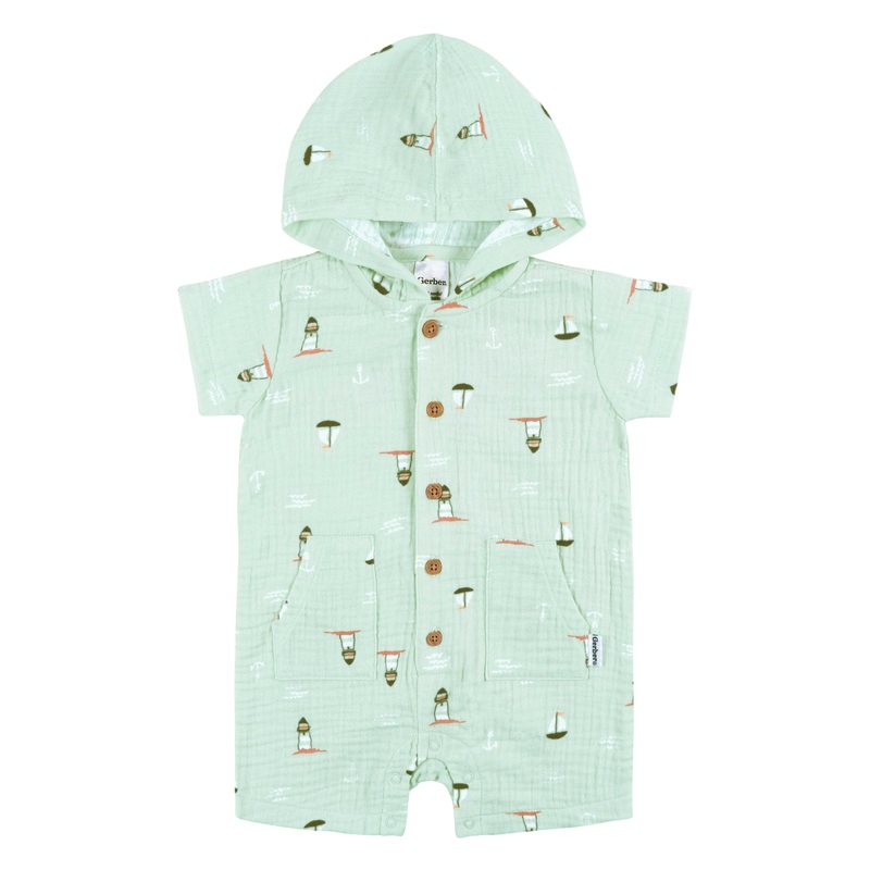 Baby Boys Sea Scene Hooded Romper