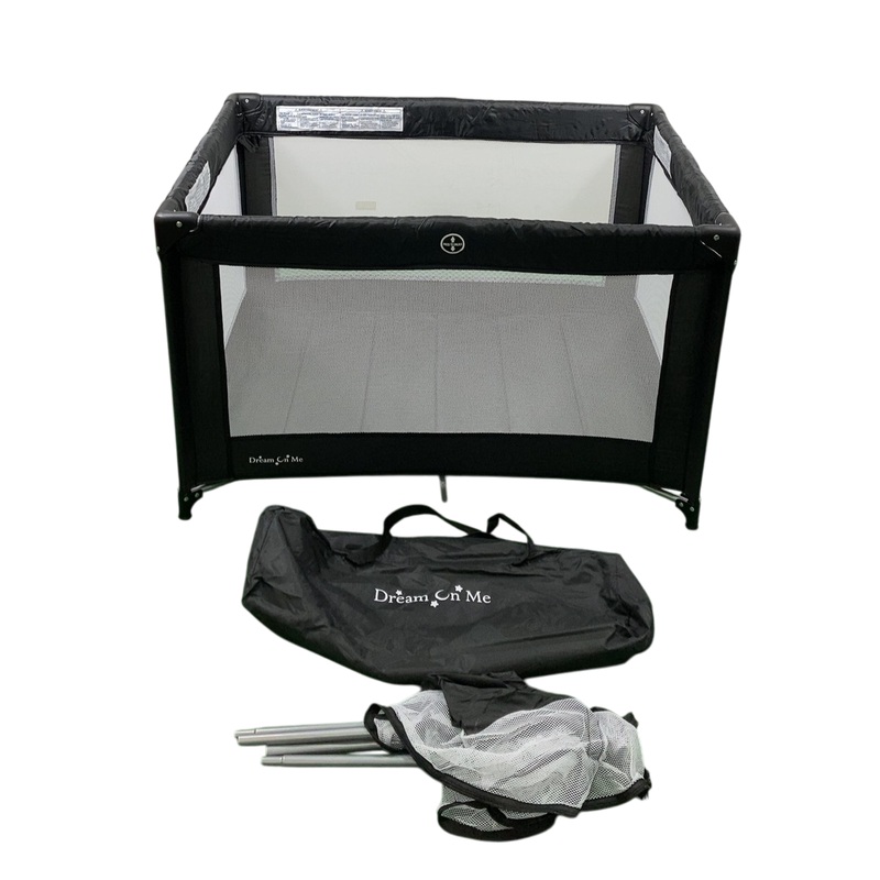 Dream On Me Zazzy Portable Playard with Bassinet, Black