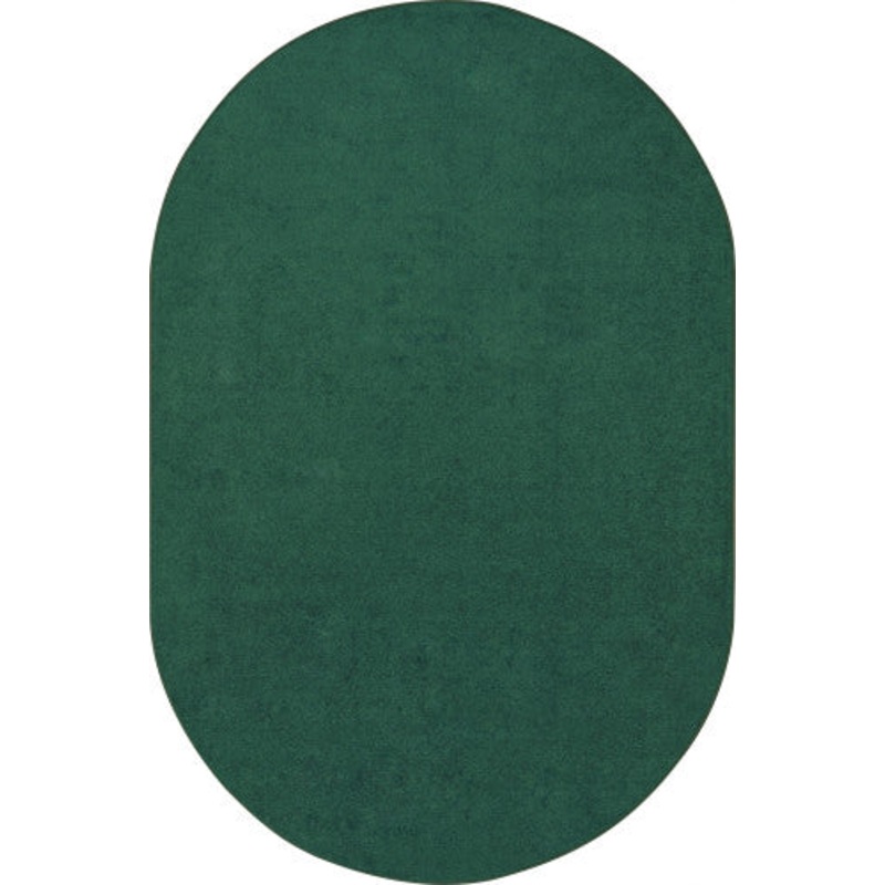 Endurance Solid Color Rug, 12′ x 7’6″ Oval, Forest