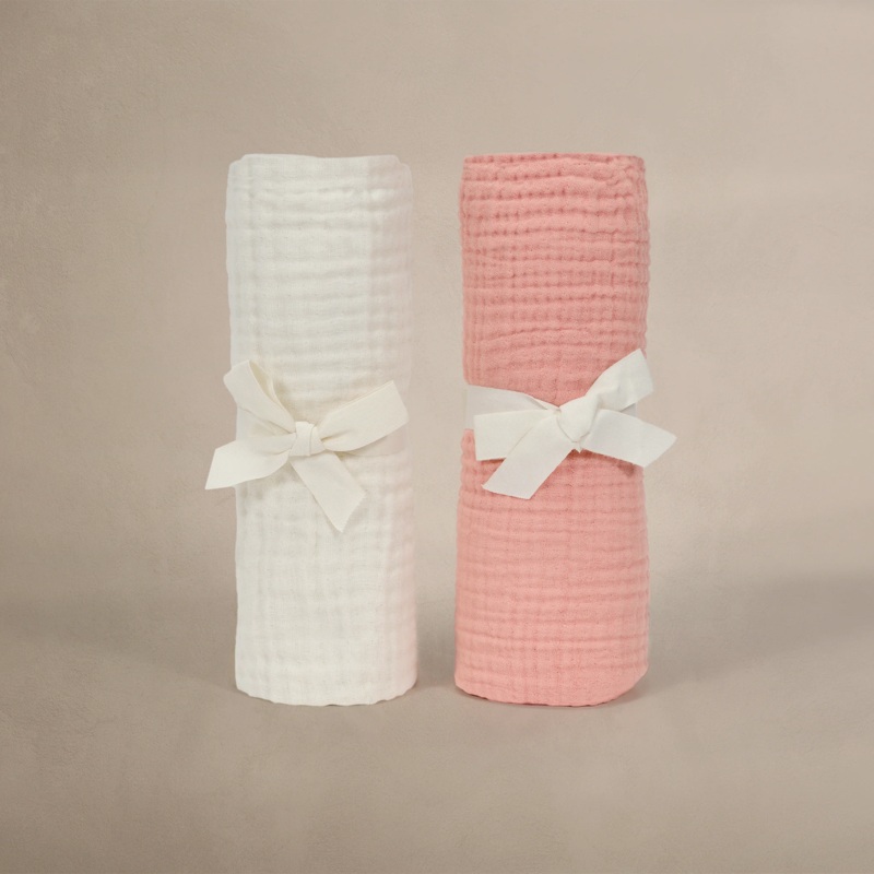 Swaddles 2 pack Eggshell-Rose