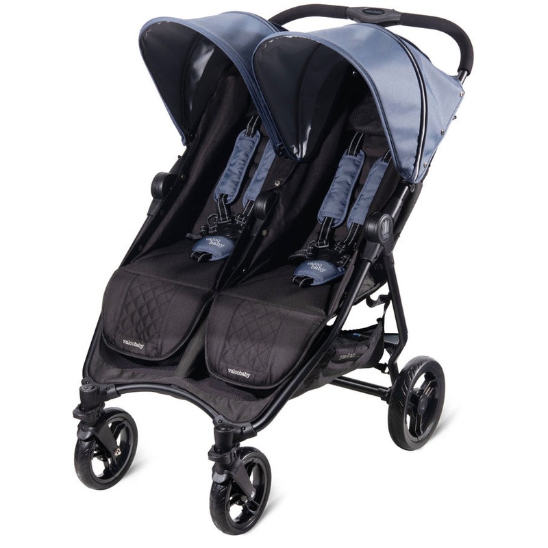 Valco Slim Twin Side By Side Double Stroller – Glacier
