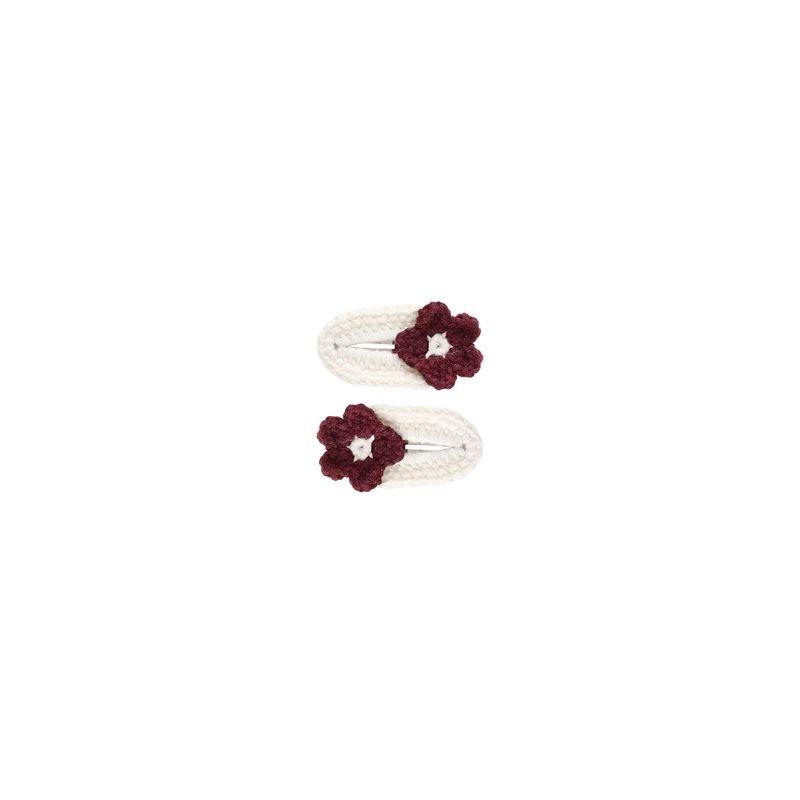 Rylee + Cru Crochet Clips – Burgandy