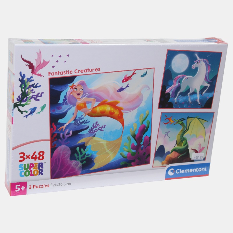 3 Fantastic Creatures Puzzles – 48 Pcs Each