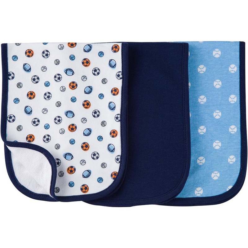 3pk Boy Interlock/Terry Burp – Sport