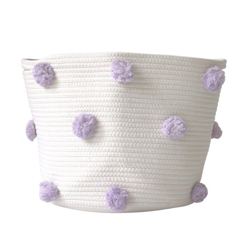 Lilac Pom Basket – Large