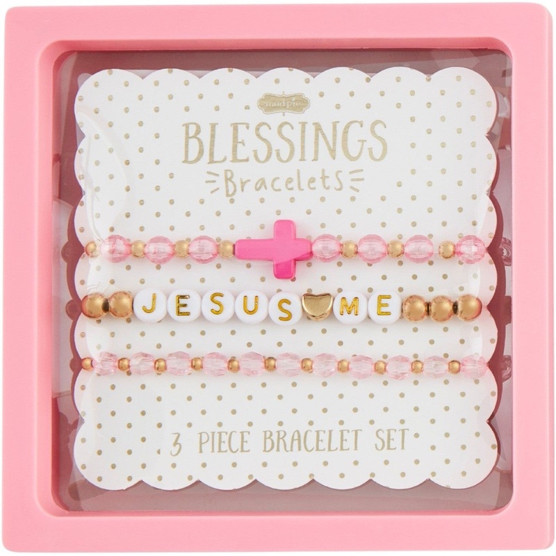 Mud Pie Pink Religious Beaded Bracelets