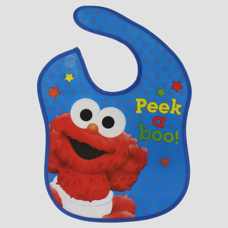 Peek-A-Boo Elmo Waterproof Tarpaulin Bib  Comfortable & Mess-Free