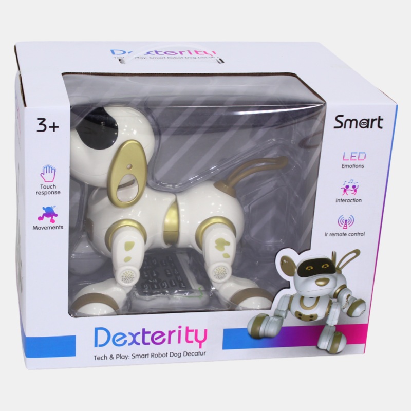 Robot Dog  White & Gold