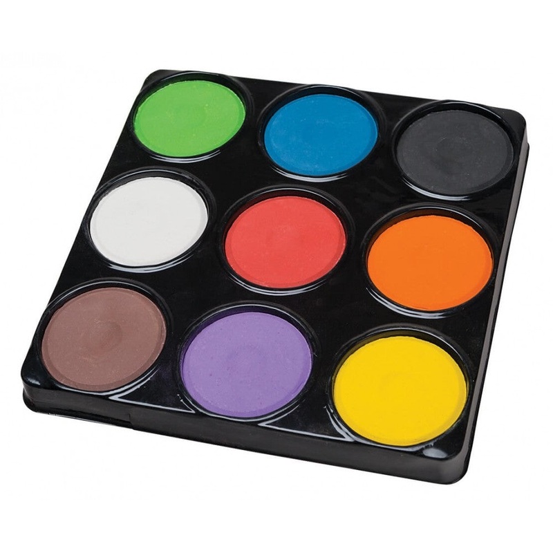 Tempera Cakes, 9 assorted colors