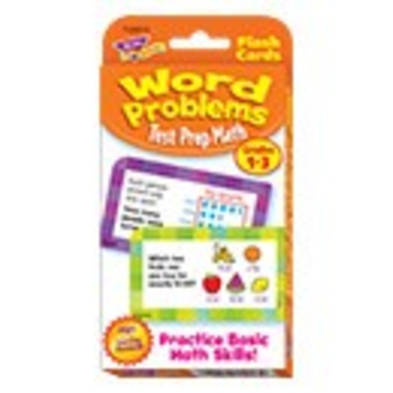 Word Problems Test Prep Math Flash Cards