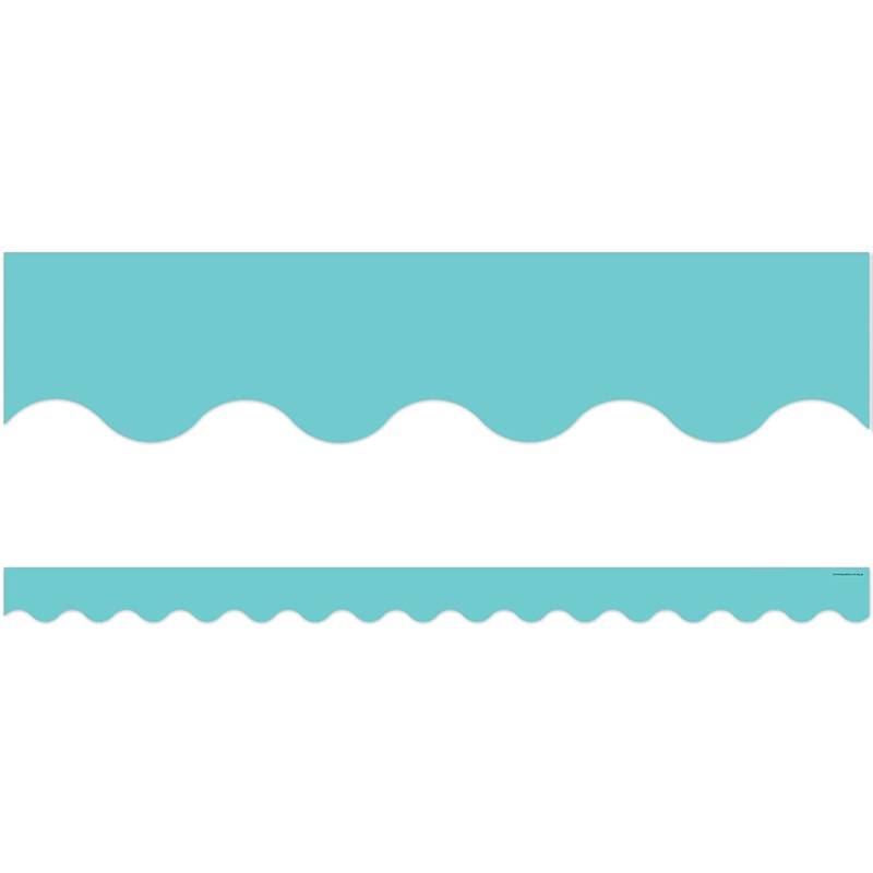 Light Turquoise Scalloped Border Trim