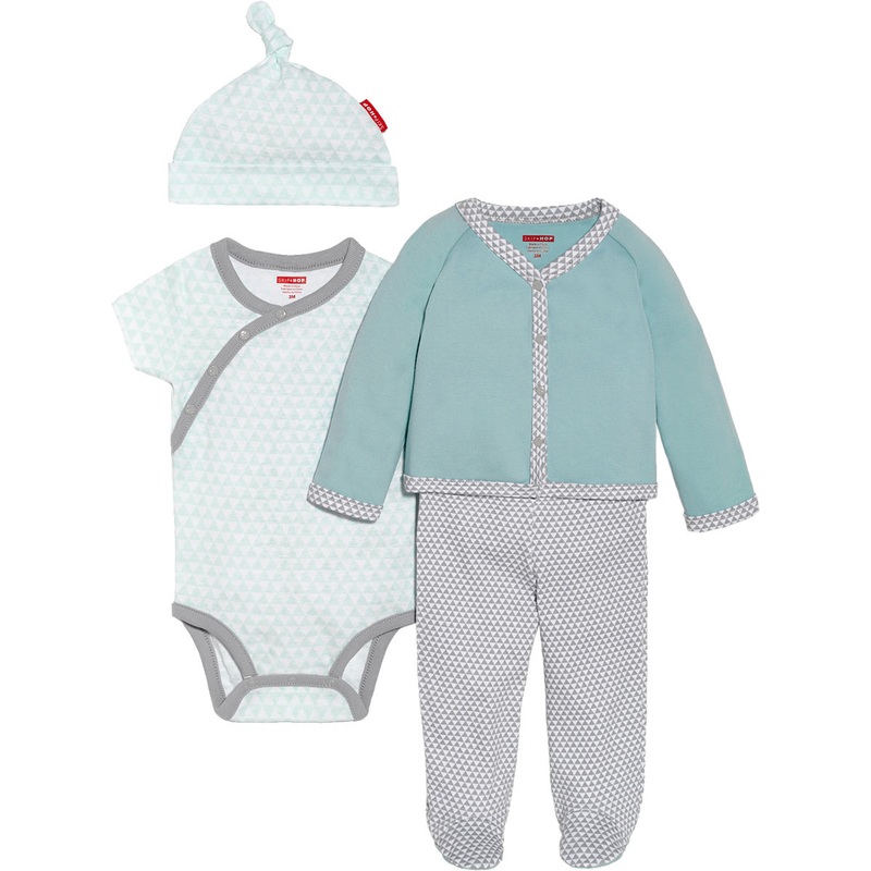 Skip Hop Petite Triangles 4-Piece Welcome Home Set – Blue (Newborn)