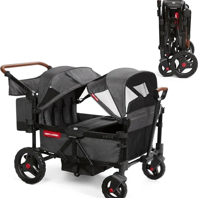 Voya Quad Baby Stroller Wagon – Gray/Black