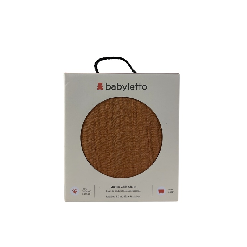 Babyletto Muslin Crib Sheet, Burnt Sienna