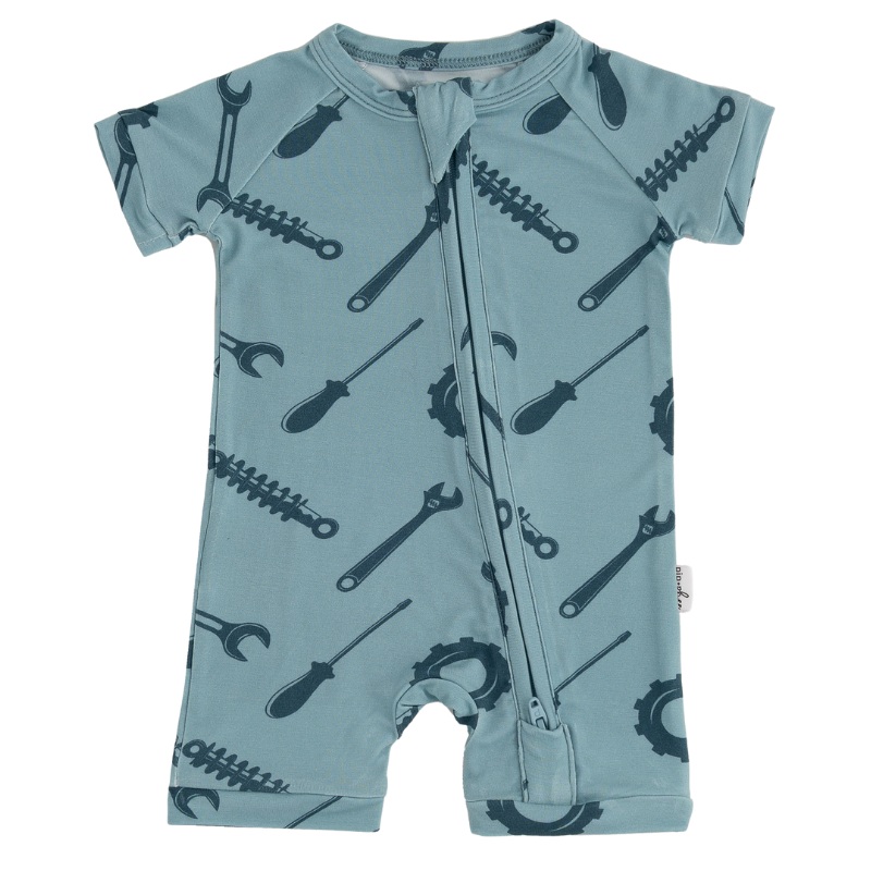 Bamboo Short Sleeve Playsuits