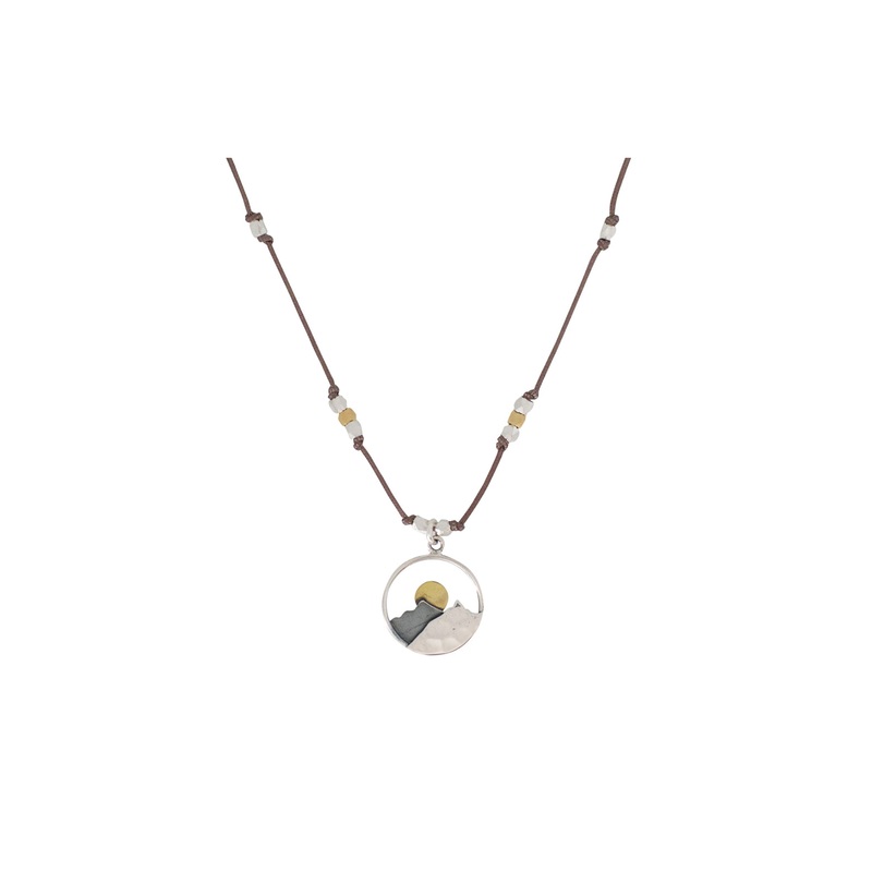 Bronwen Landscape Mountain Necklace