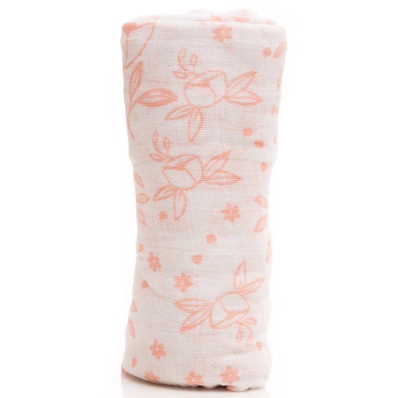 Little Unicorn Cotton Muslin Swaddle – Garden Rose