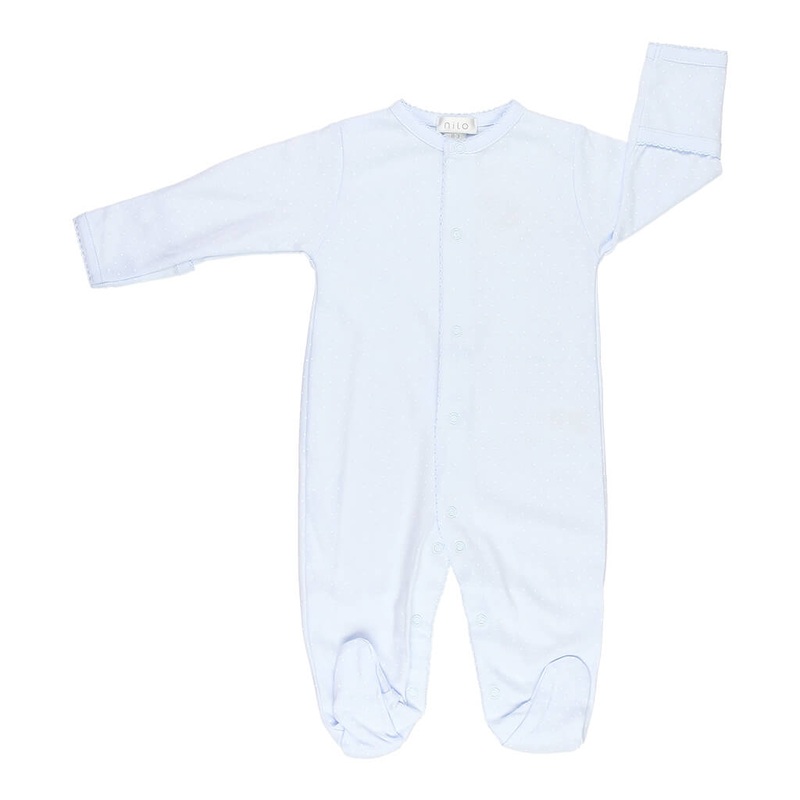 NLO Basic Footie Dots Blue/White