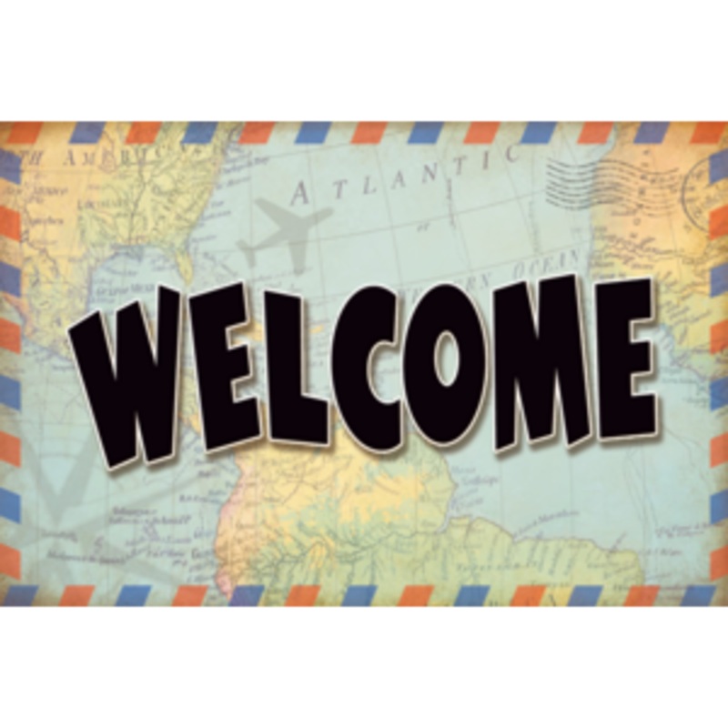 Travel the Map Welcome Postcards