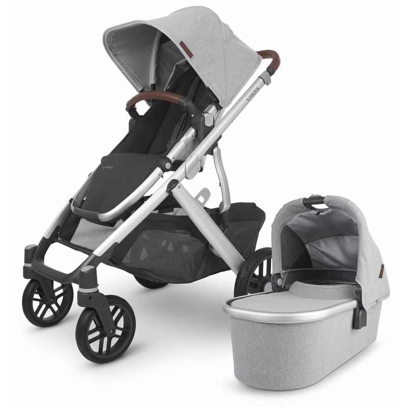 UPPAbaby Vista V2 Single-to-Double Stroller – Stella (Brushed Grey Melange)