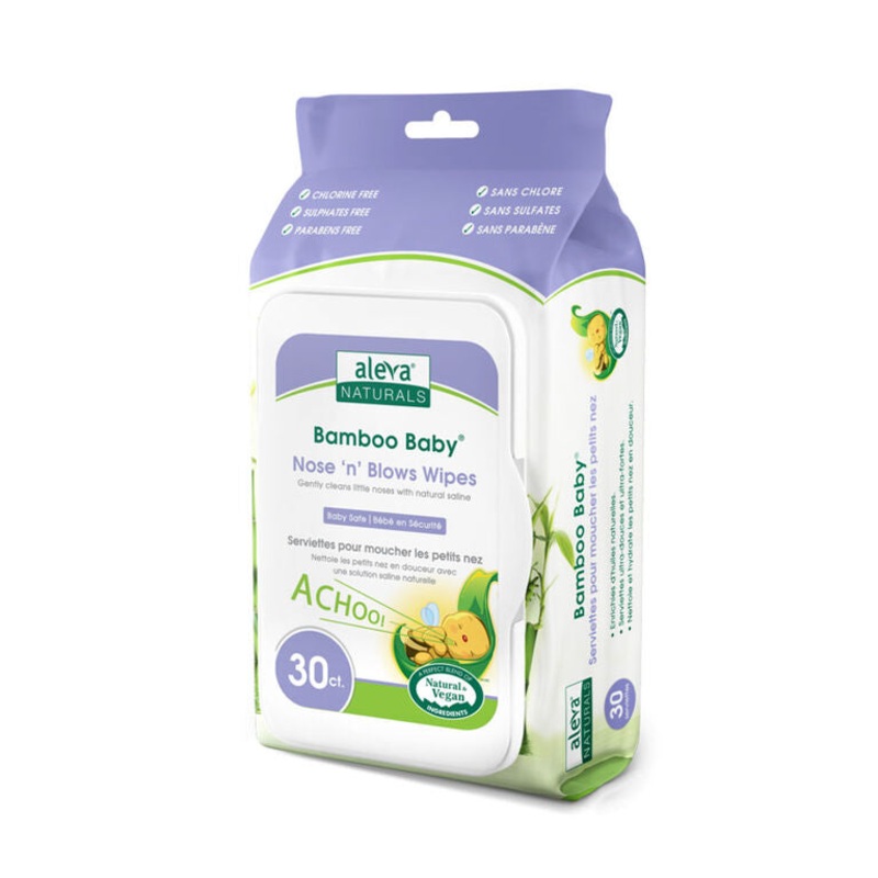 Bamboo Baby Nose ‘n Blows Wipes (30 pk)