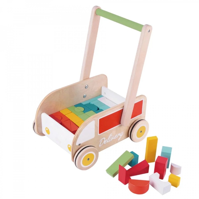 Classic World – Delivery Truck Baby Walker With Blocks