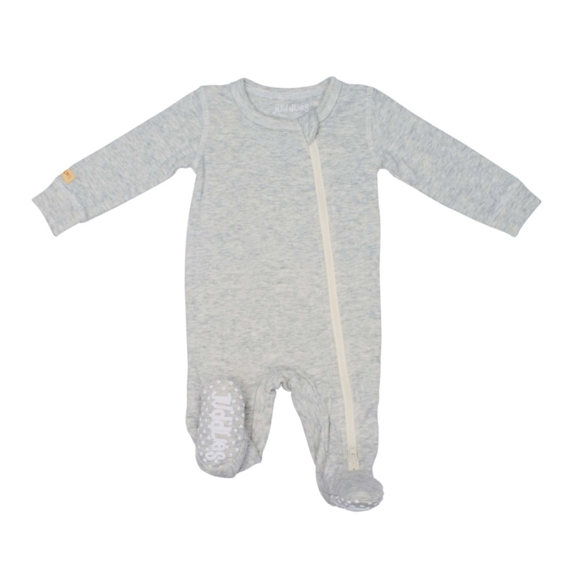 Cotton Fleck Sleeper – Pale Grey Newborn