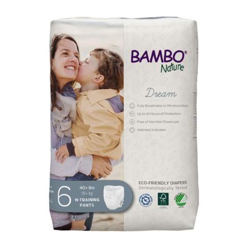 DREAM Eco-Friendly Disposable Training Pants – Size 6 – 40 lbs & up (19ct)