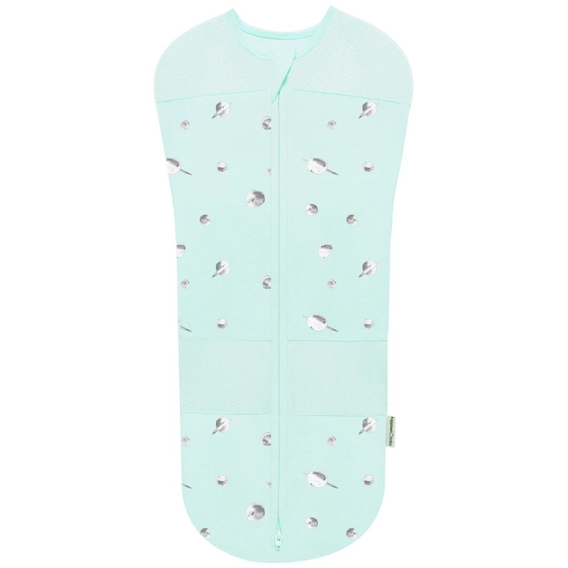 Happiest Baby Sleepea Swaddle – Blue/Green with Planets (Large, 18-26 lbs)