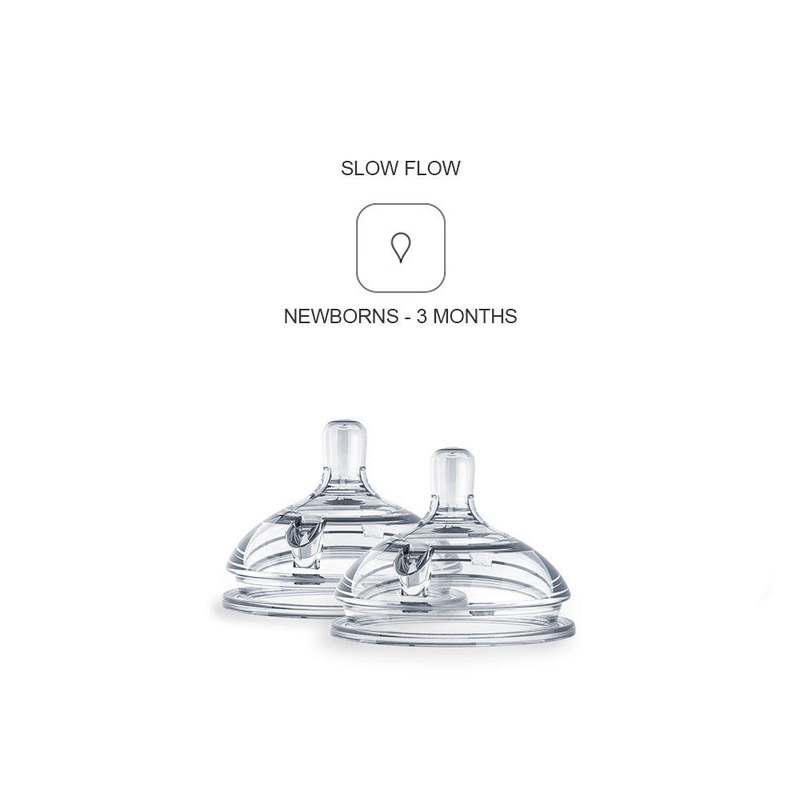 Natural Teat Silicone Nipples (2 pk) Slow