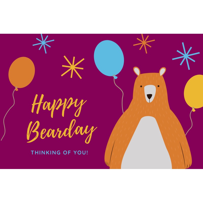 Birthday Bear Gift Card