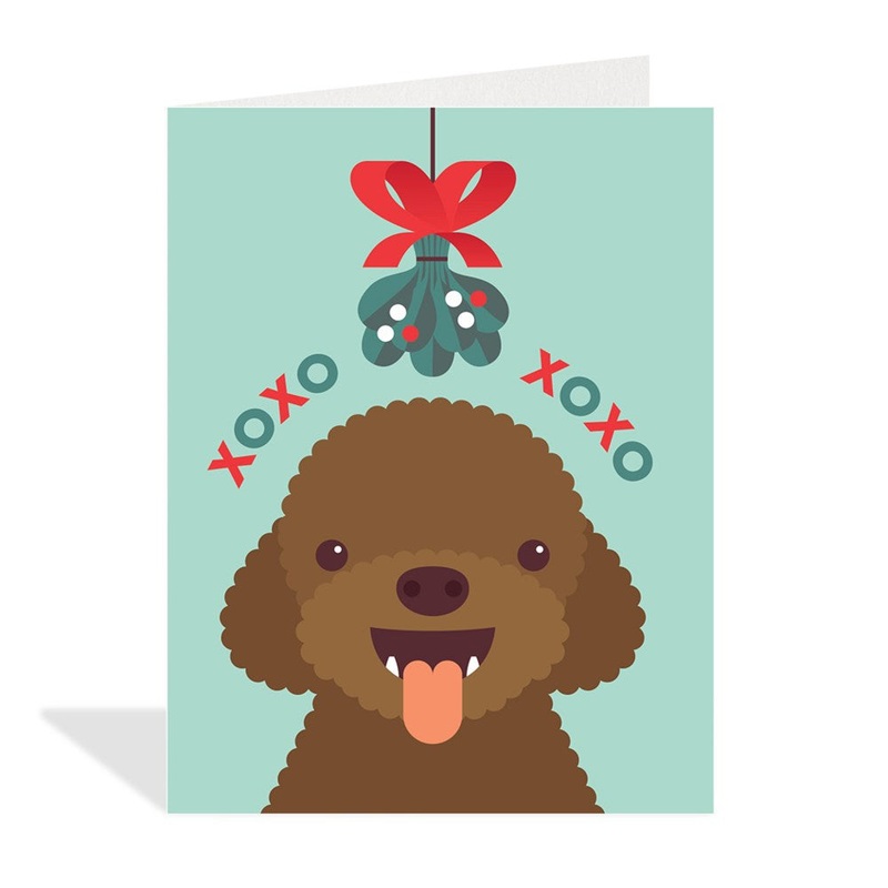 Dog Mistletoe Card