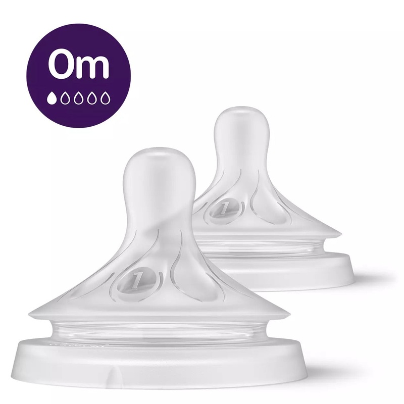 Natural Response Silicone Nipples (2pk) Flow 1 (0 mo)