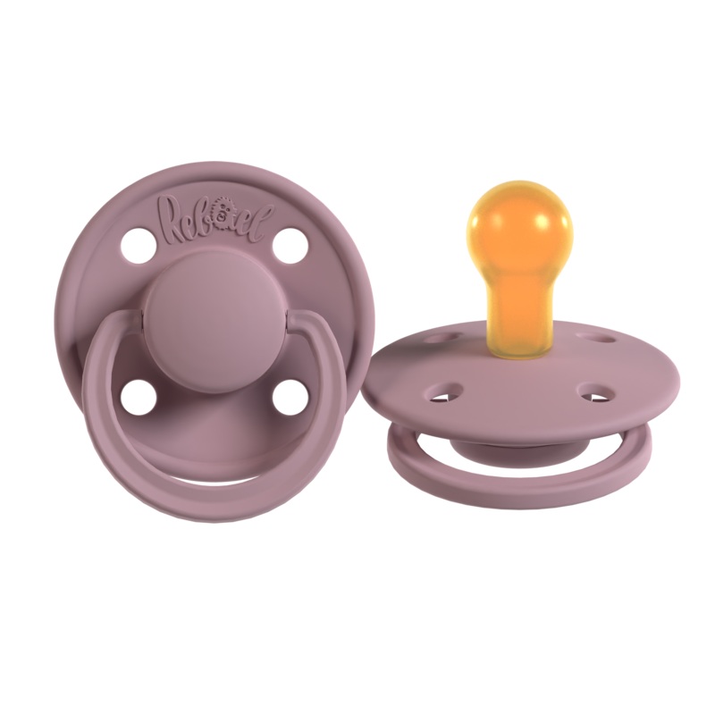 Natural Rubber Pacifier – Plum 0-6 mo