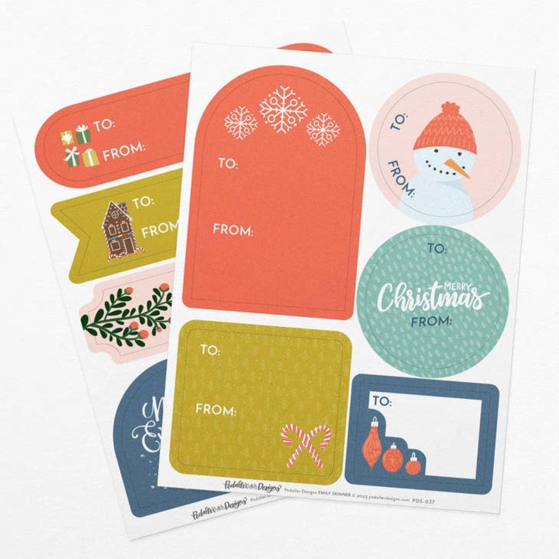 Gift Tag Sticker Sheet