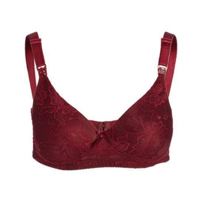 Lace Nursing Bra – Burgundy 34A