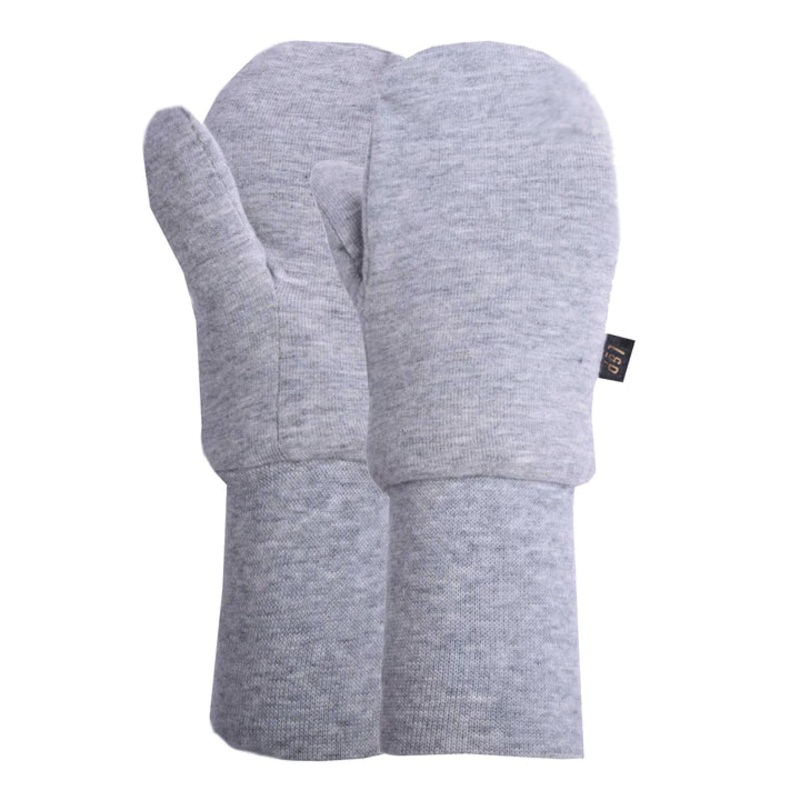 Mid-Season Cotton Mittens – Grey 6-12mo