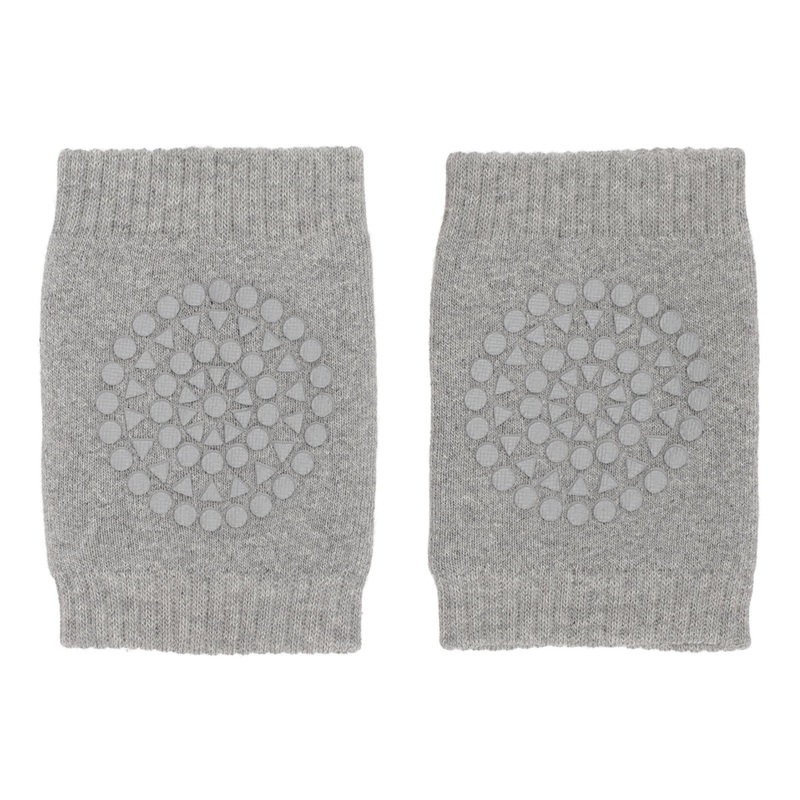 Organic Cotton Crawling Knee Pads Grey Melange