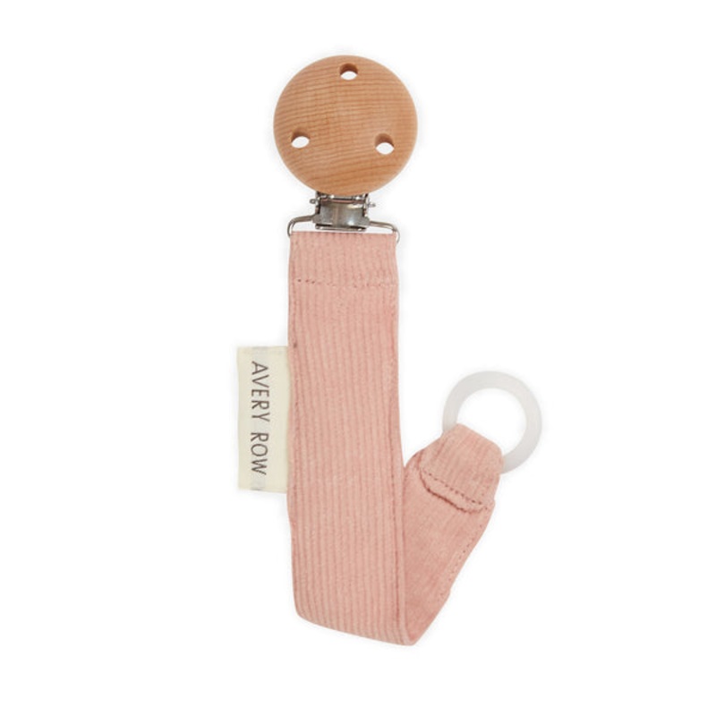 Pacifier Clip – Pink Corduroy
