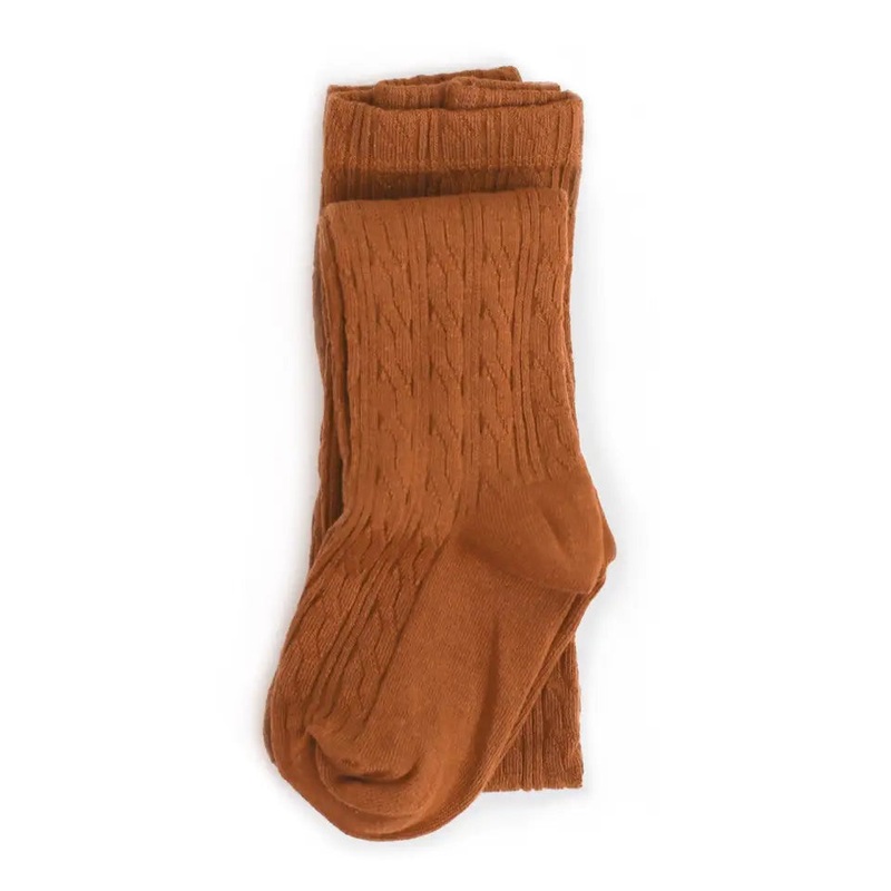 Cable Knit Tights – Sugar Almond 0-6 mo