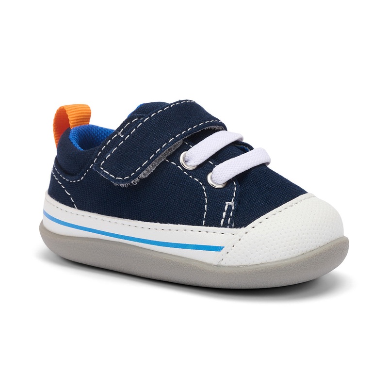 Stevie II First Walker – Navy Canvas 3