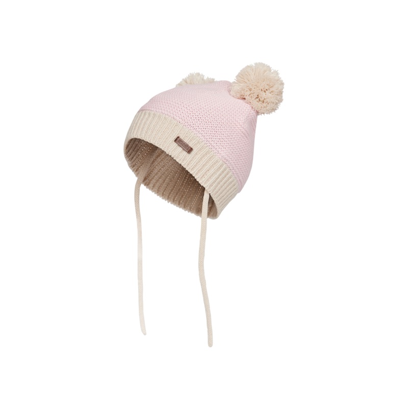 Minnie Double Pom Pom Knit Toque – Rose Shadow 0-3 mo