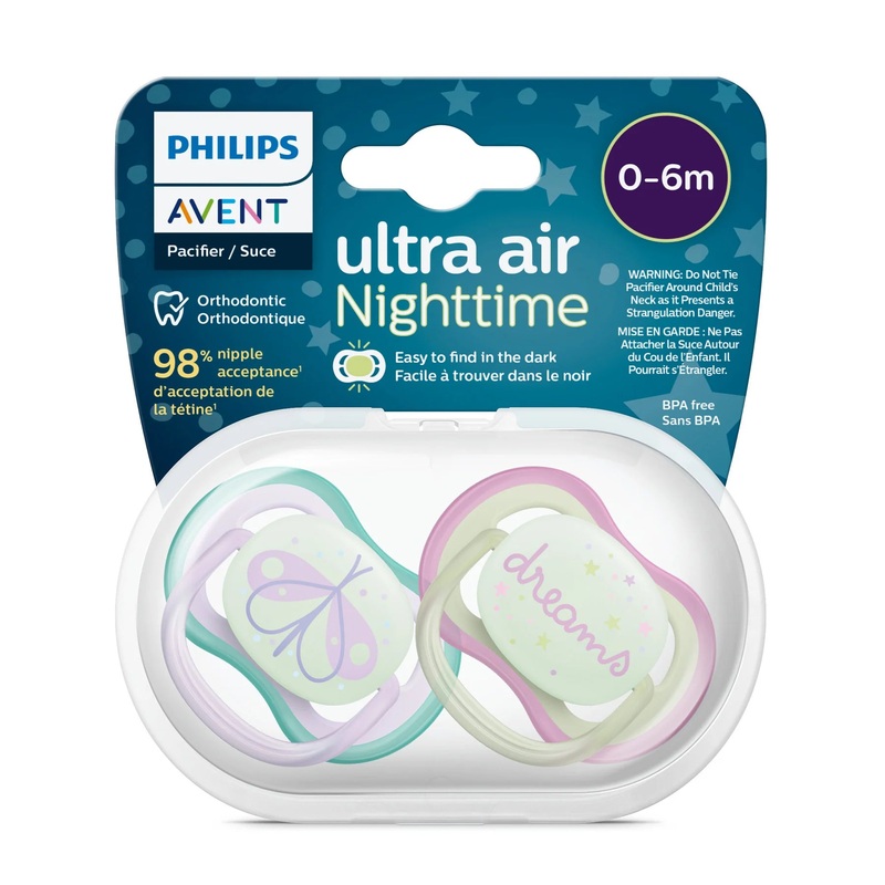 Ultra Air Nighttime Pacifier (2pk) 0-6mo – Dragonfly + Dreams