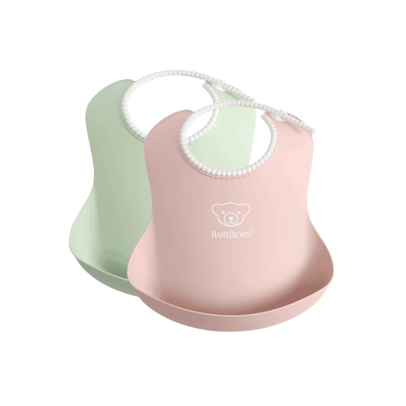 Baby Bibs (2pk) Powder Pink/Powder Green