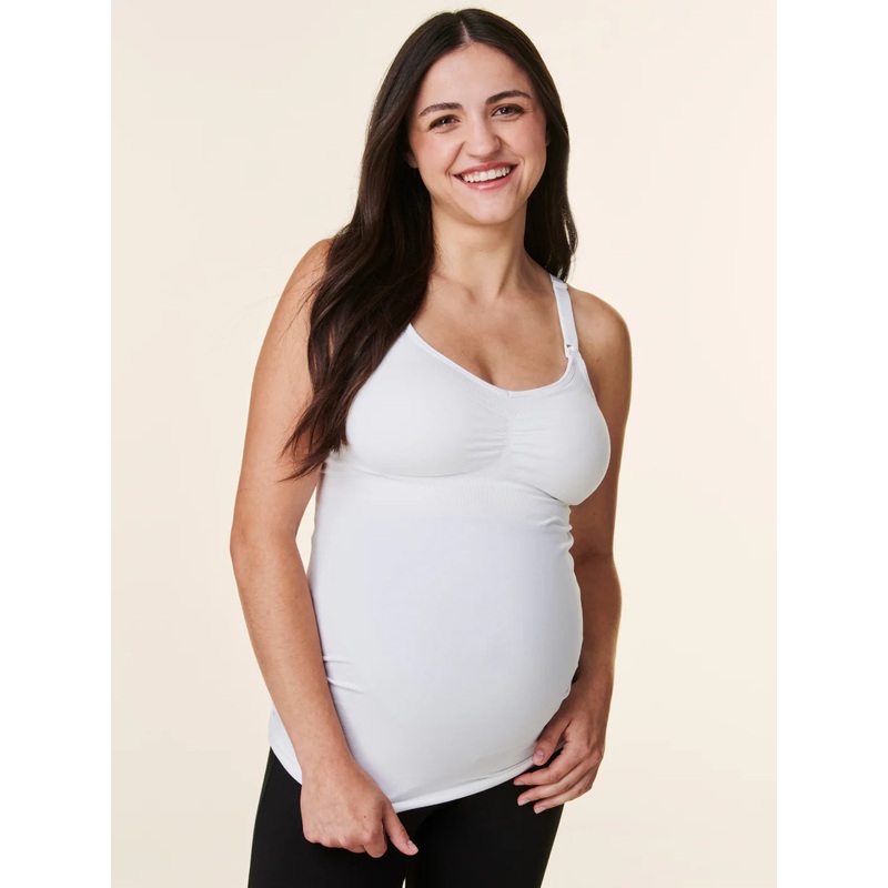 Basics Slimming Maternity & Nursing Cami – White S