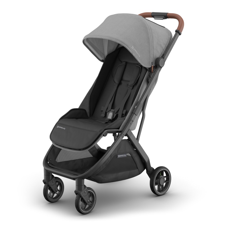 Minu V3 Travel Stroller – Greyson (Charcoal Mlange | Carbon Frame | Saddle Leather)