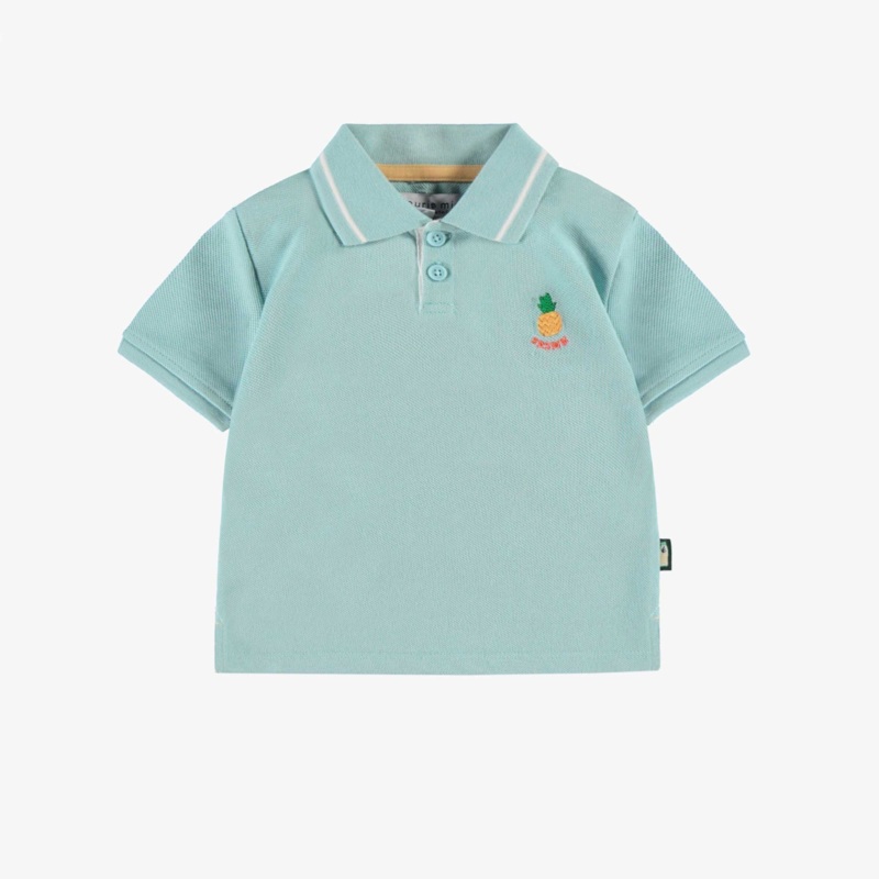 Relaxed Polo Shirt – Blue (Bigger Kid) 3Y
