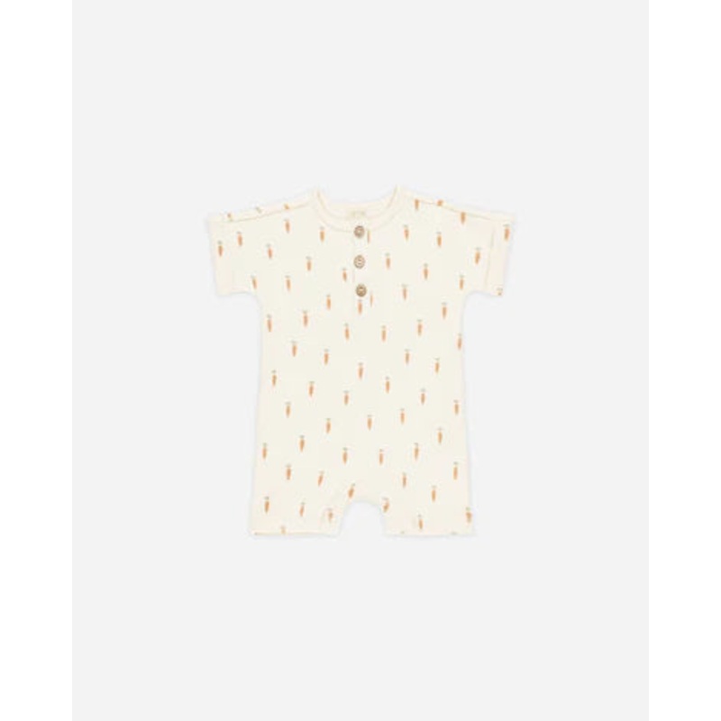 Short Sleeve Romper – Carrots 0-3 mo