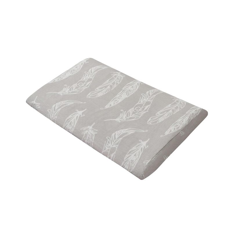 Toddler Pillow with Bamboo Pillowcase (1-3T) – Feather Grey