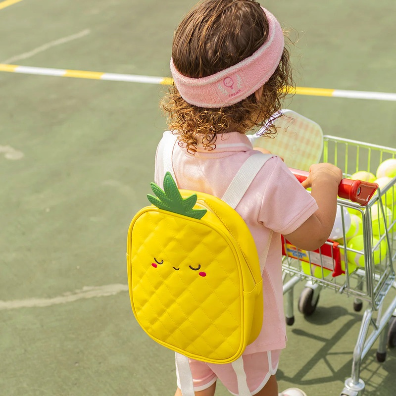 Yellow Pineapple Backpack – Faux Leather